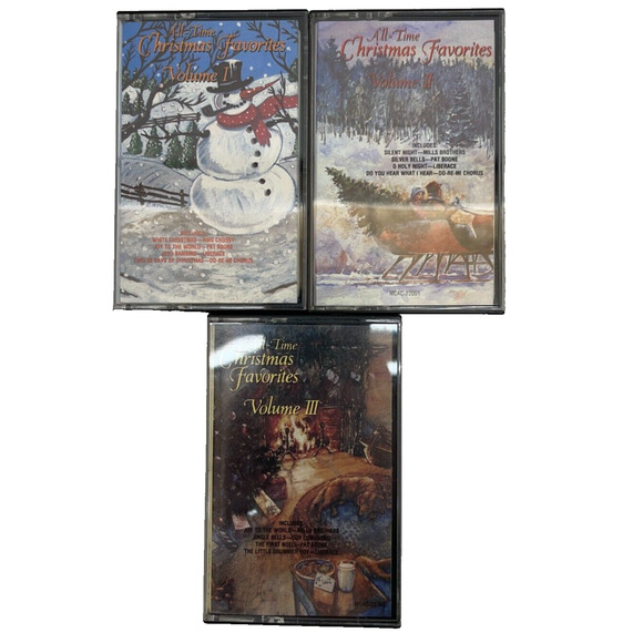 All-Time Christmas Favorites, Vol. 1 2 3 by Various Artists Cassette Tape 1988 - Picture 2 of 9
